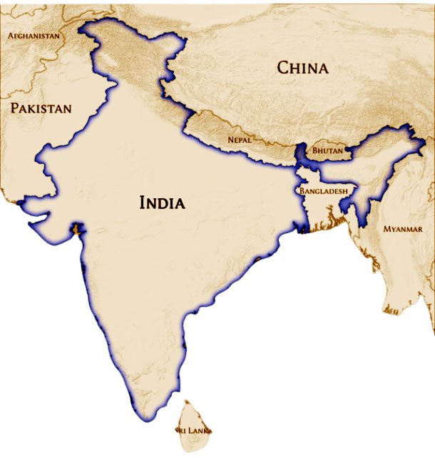 Countries that Border India