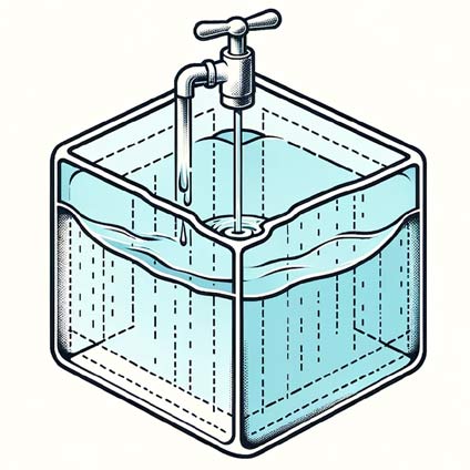 cuboidal reservoir