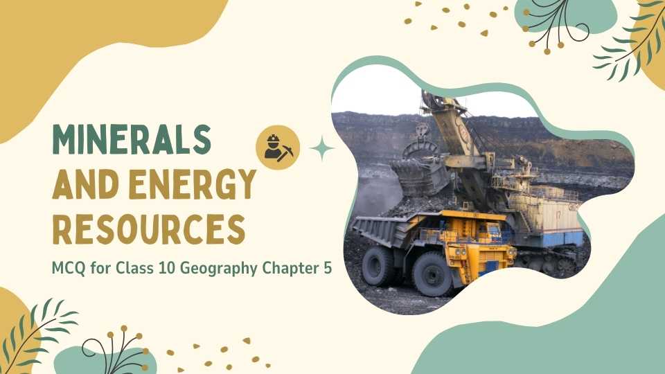 MCQ for Class 10 Geography Chapter 5