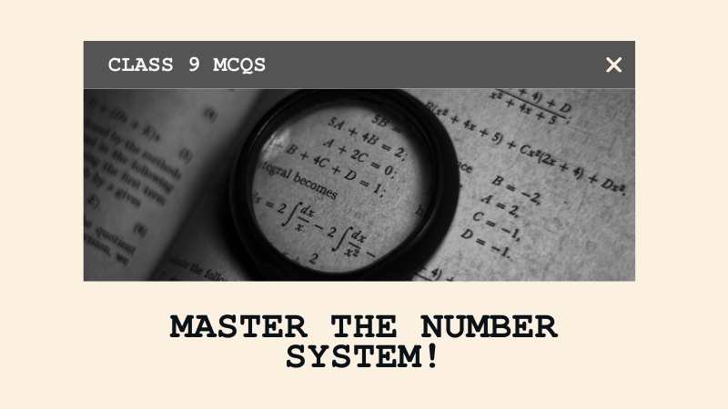 Class 9 Maths Chapter 1 MCQs