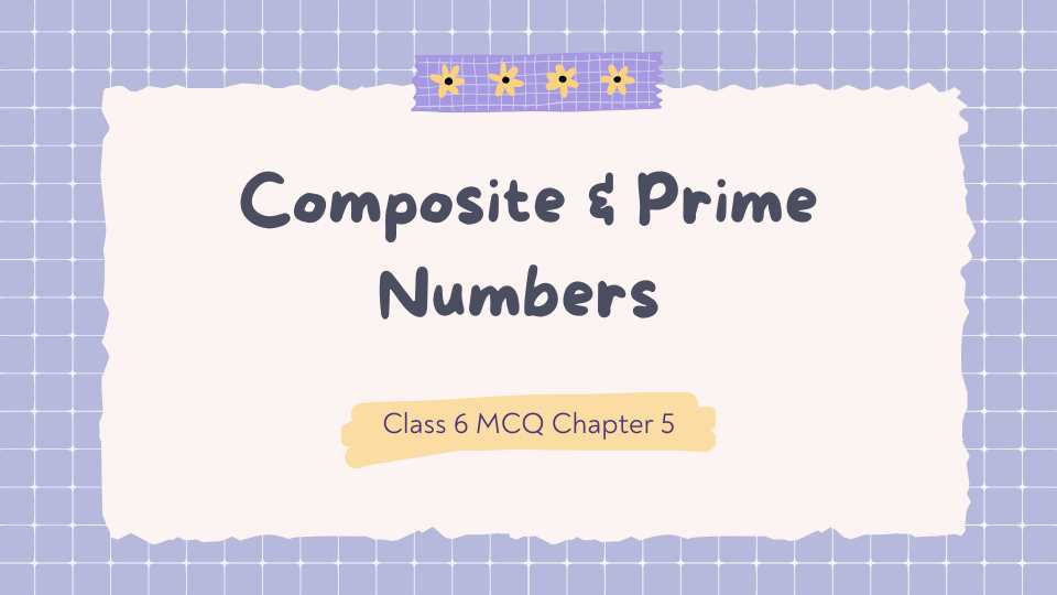 Class 6 MCQ Chapter 5