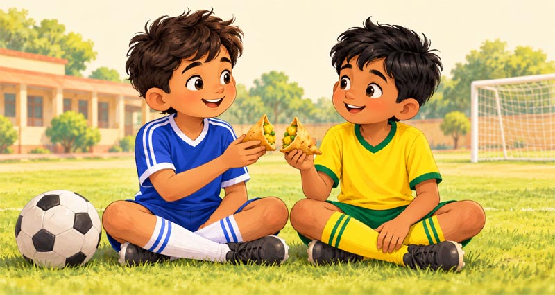 Two Friends and the Last Samosa